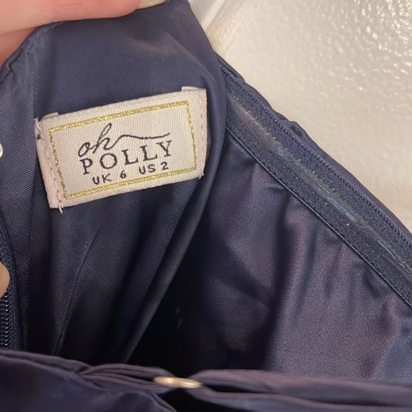 Oh Polly Navy blue mini satin dress - Picture 4 of 4